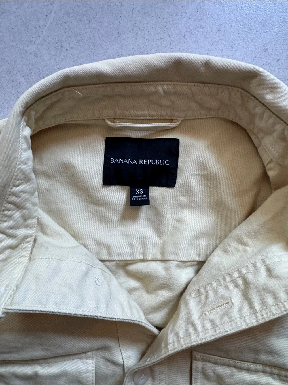 Banana Republic Light Yellow Utility Shirt Jacket